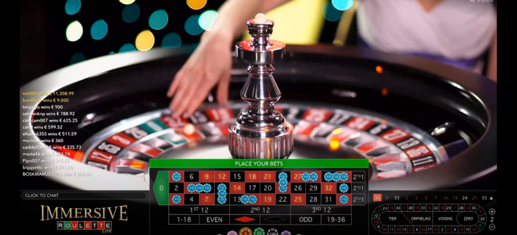 Características da Immersive Roulette